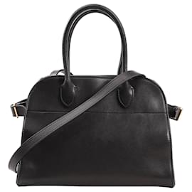 The Row Soft Margaux 10 Leather 2Way Handbag in Black - The row