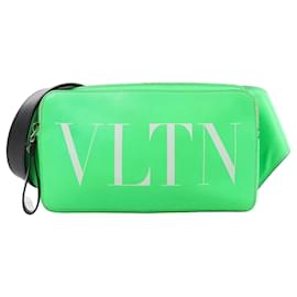 Borsa a tracolla in pelle Valentino Garavani VLTN verde