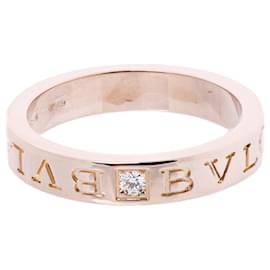 Bulgari Bvlgari Bvlgari Double Logo 1P Diamond Ring 750(PG) 7.3g 341829 AN854185