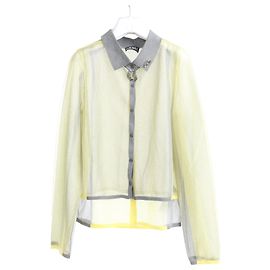 Camicia a maniche lunghe DIESEL con dettagli Lurex, Giallo, Taglia S