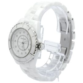 Chanel J12 Quartz Ceramica e Acciaio Inossidabile con Indicatori in Diamante 33