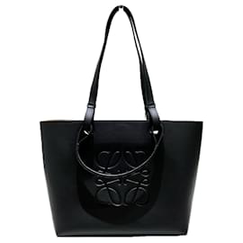 Loewe Anagram Tote Small Tasche aus schwarzem Leder