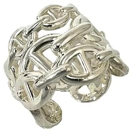 Anello a Fascia Hermes Enchainée GM Silver - Hermès