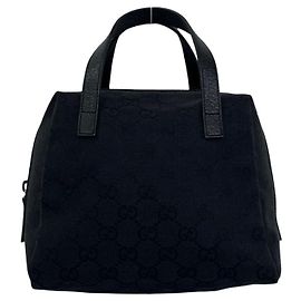 Borsa a mano Gucci GG Canvas Leather Mini Boston Bag