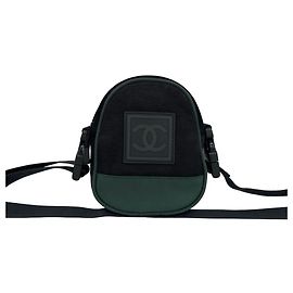 Borsa a tracolla Chanel Coco Mark Logo in tela e mesh