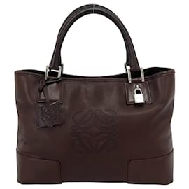 Borsa a mano in pelle Loewe Fusta Anagram Logo Pattern