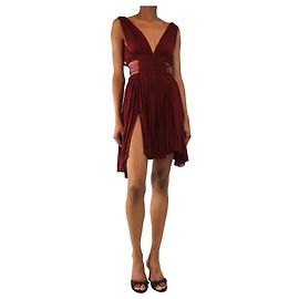 Alaïa Vestido mini cut-out borgonha - size UK 10