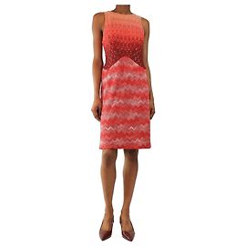Missoni Ärmelloses Lurex-Kleid in Rot - Größe S