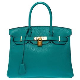 Hermès Borsa HERMES Birkin 30 in Pelle Blu - 102742