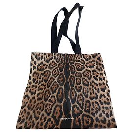 Saint Laurent Tote Bag mit Leopardenmuster