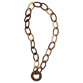 Collana D&G in ottone martellato