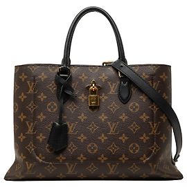 Bolsa Tote e Bolsa de mão Louis Vuitton Monogram Flower preta