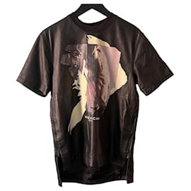 T-shirt Givenchy 16 AW em pele de cordeiro com estampado e fechos