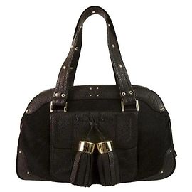 Luella Bernie Bolsa Bowling Couro Preto