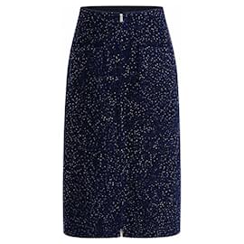 Chanel Falda Lápiz Midi de Tweed Fantasía con Lentejuelas Otoño 2017