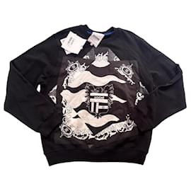 Autre Marque Koché schwarzes Baumwoll-Sweatshirt mit Aufnäher