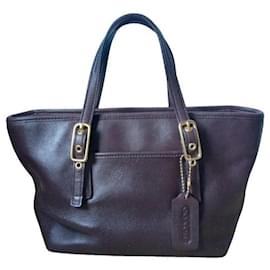 Coach Market Borsa Tote Piccola in Pelle Marrone