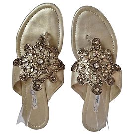 Oscar de la Renta Sandali Thong Decorati