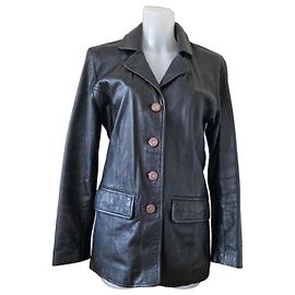 Pierre Cardin Lederblazer in Schwarz