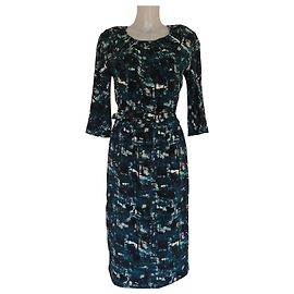 Autre Marque Vestido de seda Samantha Sung New York Estampado Abstracto