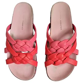 Ciabatte Sophia Webster in pelle rosa stampa leopardata