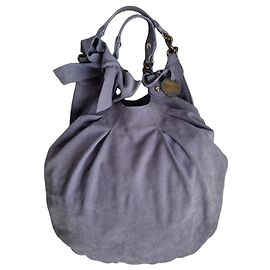 Patrizia Pepe Lavender Suede Hobo Bag