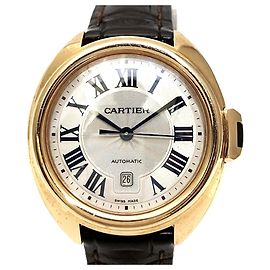 Relógio Cartier Clé de Automático em Ouro 18K Mostrador Branco