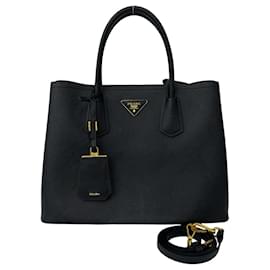 Borsa Prada in pelle Double Saffiano con logo triangolare