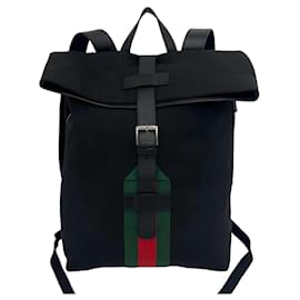 Gucci Sherry Line Rucksack aus Canvas und Leder