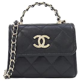 Borsa Chanel AP4982 in pelle di vitello grana nera