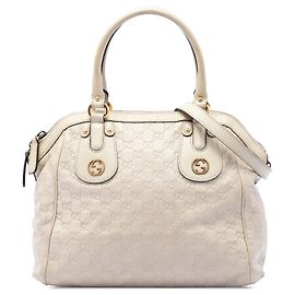 Bolso Satchel Gucci White Medium Guccissima Scarlett