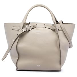 Celine Big Bag Small aus weichem, genarbtem Kalbsleder in Braun - Céline