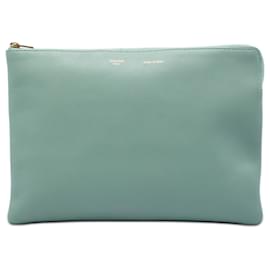 Céline Clutch Solo Celine in pelle di agnello verde