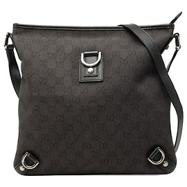 Gucci Brown GG Denim Abbey D Ring Crossbody