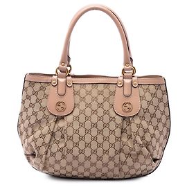 Sac cabas Gucci Scarlett en toile GG beige