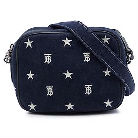 Borsa Camera per bambini Burberry in denim blu con logo TB Star