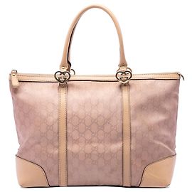 Gucci Lovely Tote aus metallischem GG Canvas in Rosa