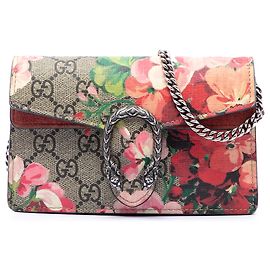 Gucci Mini GG Supreme Blooms Dionysus Crossbody Beige