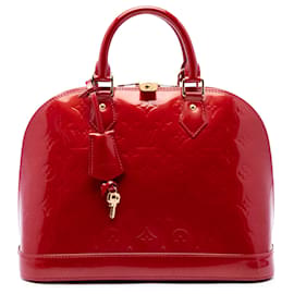 Louis Vuitton Red Monogram Vernis Alma PM