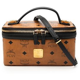 Necessaire MCM Brown Visetos Coated Canvas Rockstar