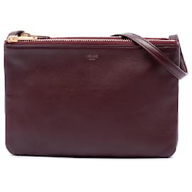 Céline Celine Trio Crossbody Small in Pelle di Agnello Rossa