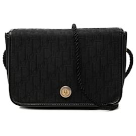 Borsa a tracolla con patta Diorissimo Trotter Canvas nera Dior