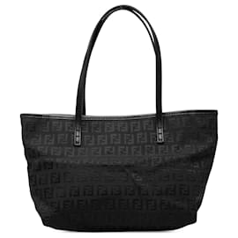Fendi Tote aus schwarzem Zucchino-Canvas