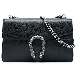 Gucci Dionysus Schultertasche aus schwarzem Kalbsleder Medium