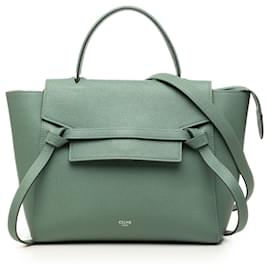 Céline Bolso cinturón Celine de piel de becerro micrograneada verde