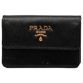 Prada Black Saffiano Card Holder