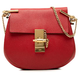 Chloé Borsa a Tracolla Drew Piccola in Pelle Rossa