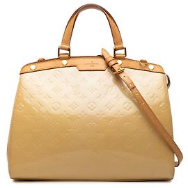 Louis Vuitton Beige Monogram Vernis Brea GM