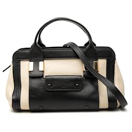 Borsa Alice Chloé Piccola in Pelle Bicolore Beige