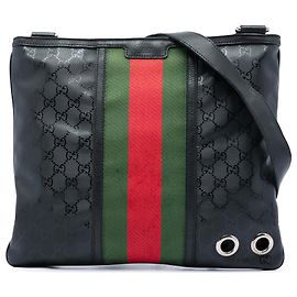 Gucci Web Crossbody Tasche Schwarz GG Print